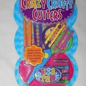 Vintage Rare Collectible Crazy Crafty 9 Pc Cutters Scissors Glitter Set